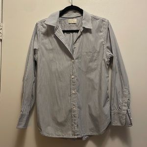 J. Crew Blue and White Stripe Button Down
